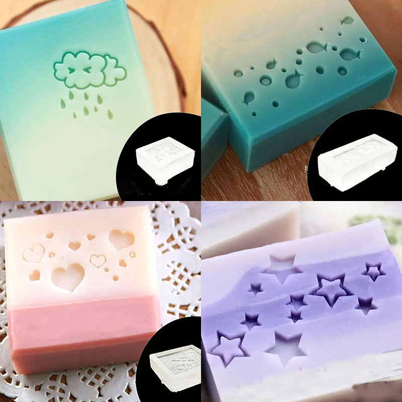 

Star Cloud Series Acrylic Clear Custom Soap Embossing Stamp, Chapter Imprint Seal, DIY Handmade Soap Making Supplies Kits