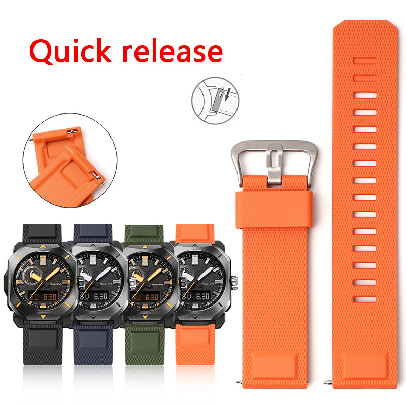 TPU Silicone Wat Band for Casio PROTREK PRW-6900 PRW-6800/3400 Men Waterproof Sport Quick Release St