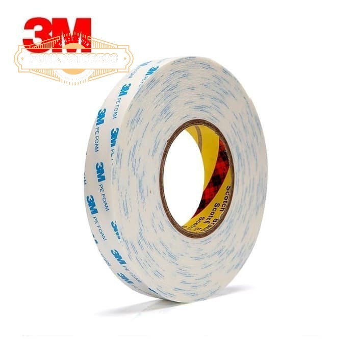 

Double Tape Busa Putih 3M Double TIp Busa Perekat Kuat Tahan Lama Selotip 2mmx4M 1600T