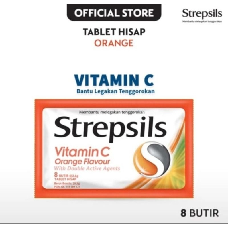 

Strepsils Vitamin C Orange Flavour Strip 8 Butir