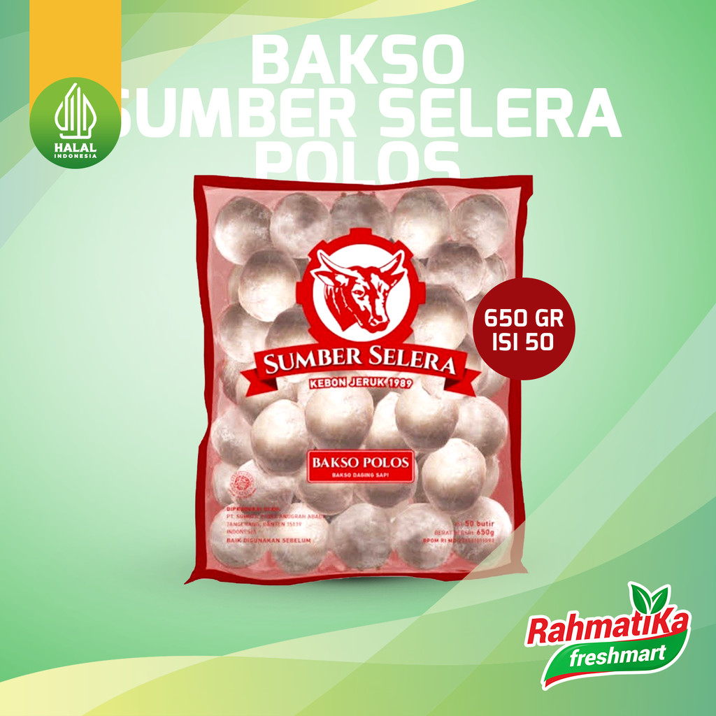 

Bakso Sumber Selera Polos 650gr Isi 50