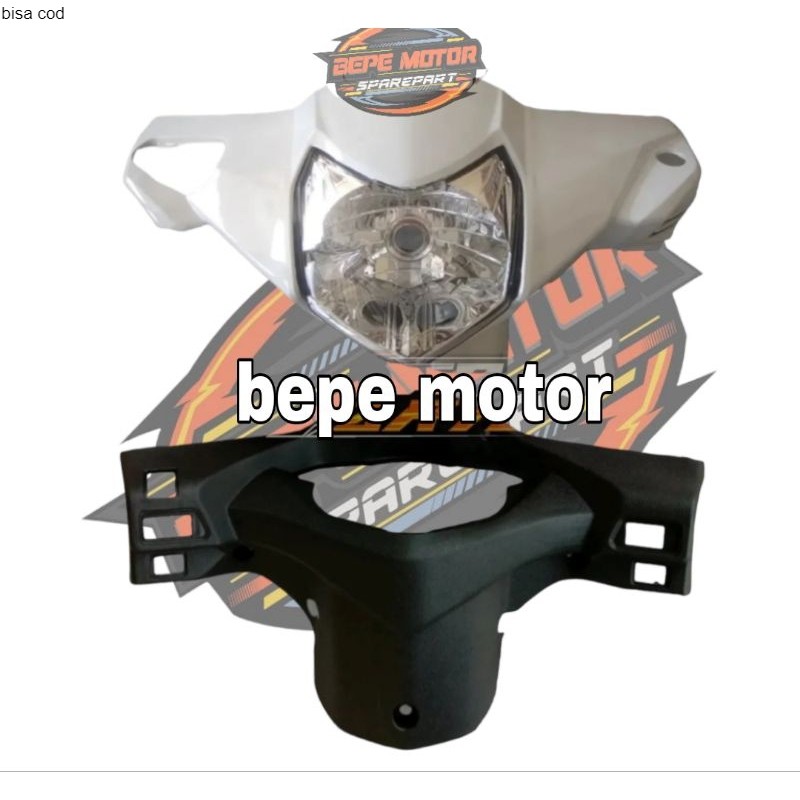FULSET  BATOK HONDA REVO LAMA REVO LANCIP WARNA PUTIH / BATOK SET HONDA REVO LAMA LANCIP 100 CC