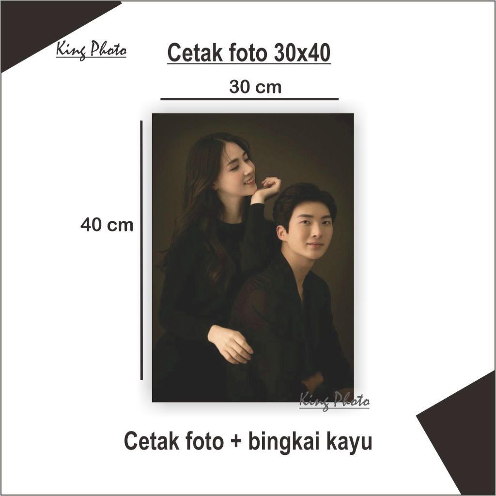 Cetak foto custom 30 x 40 cm plus bingkai papan bingkai mdf mudah dipasang