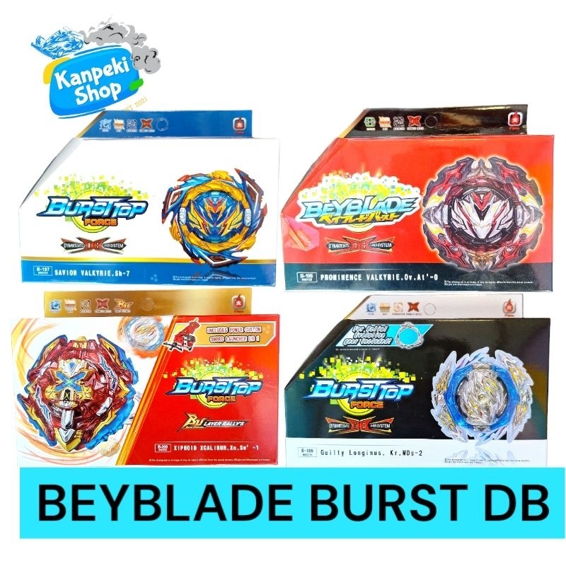 QD57UJ Beyblade Burst DB GT Superking series gangsing murah bagus merek flame non takara