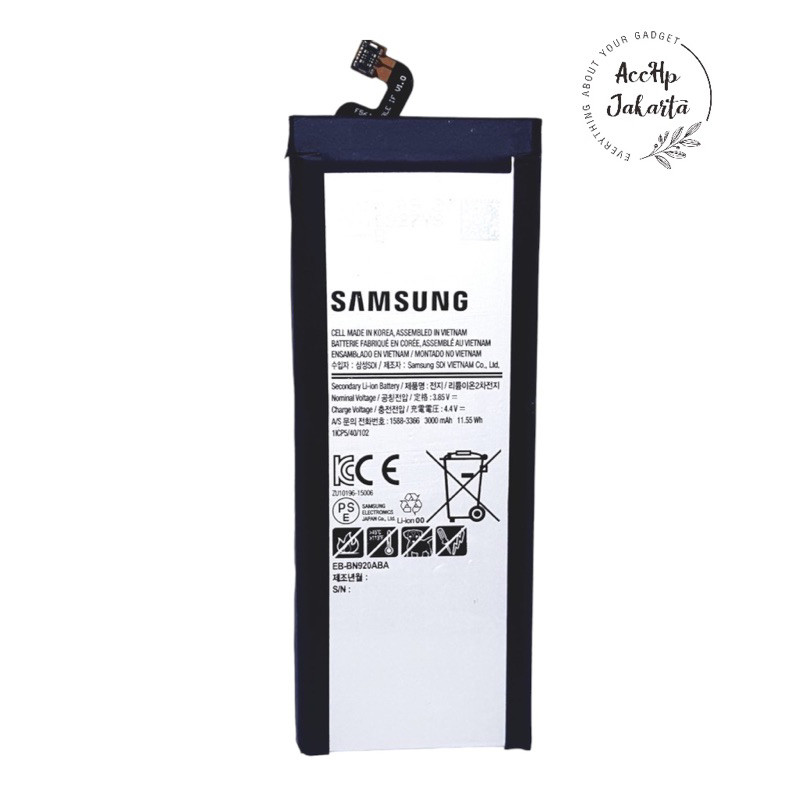 Baterai Batre Samsung Galaxy Note 5 N9200 N9208 N920 Original 100% Batrei Battery Samsung Note5 Ori
