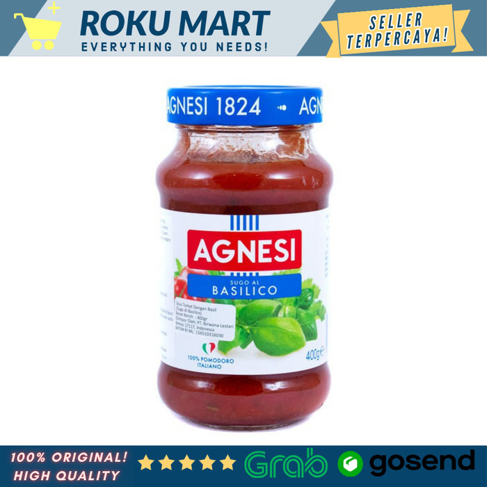 

AGNESI Sugo Al Basilico 400 g Saus Pasta Spaghetti