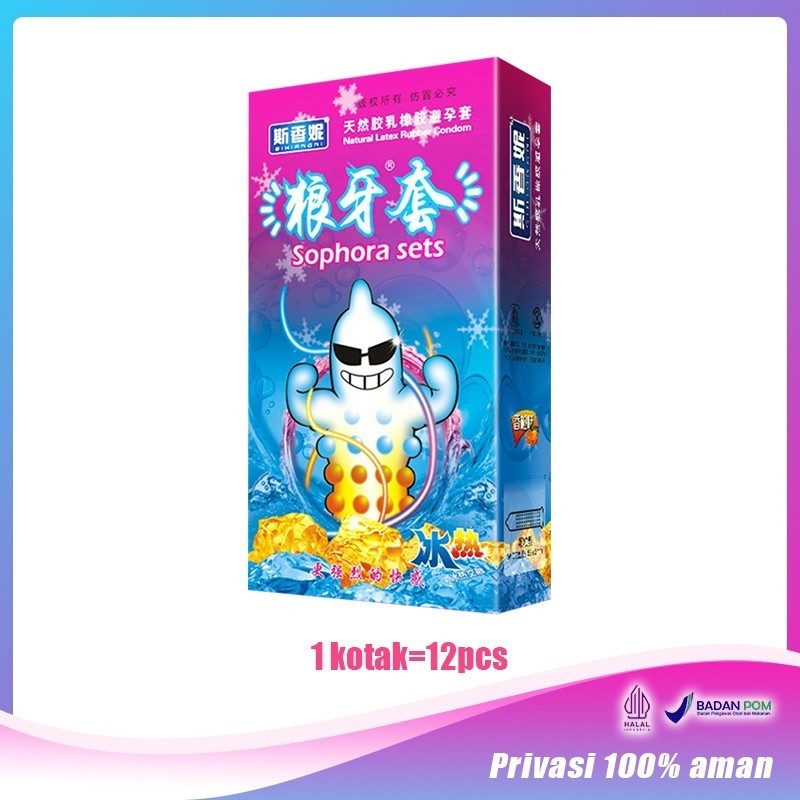 Ready stok Promo Menarik Bulan INI Kondom gerigii besar Kondom bergrigi Kondom gerigii kasar 12pc Bo