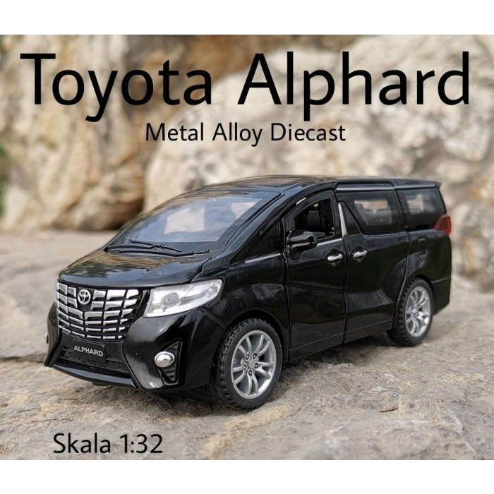 Diecast Mobil Alphard Suara & Lampu | Miniatur Mobil Alphard - 1:32 HITAM