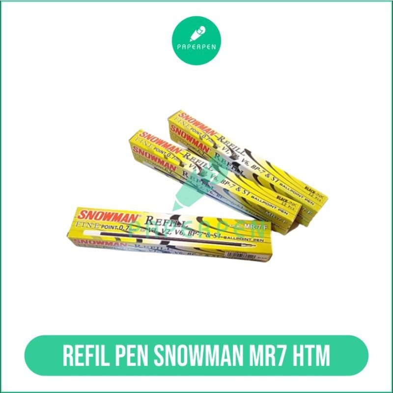 

(PRO_ATK) (Pak) Refill Bolpoint Snowman Mr7 Hitam