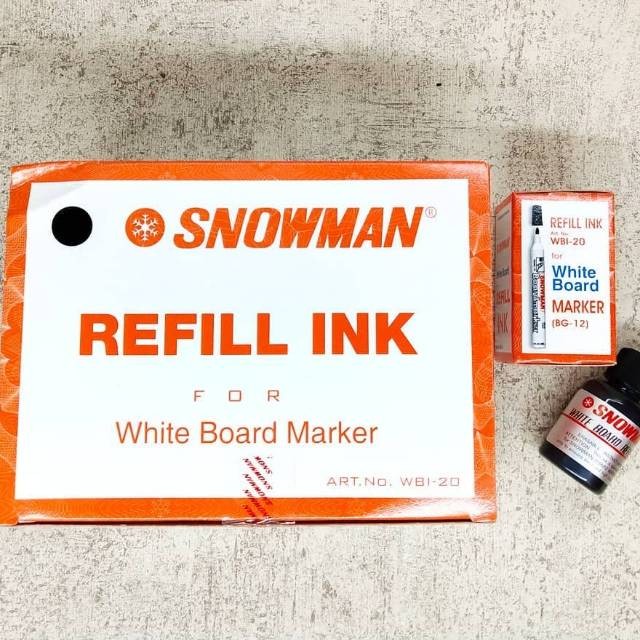 

(PST.ATK) Refil Spidol Snowman White Board Hitam