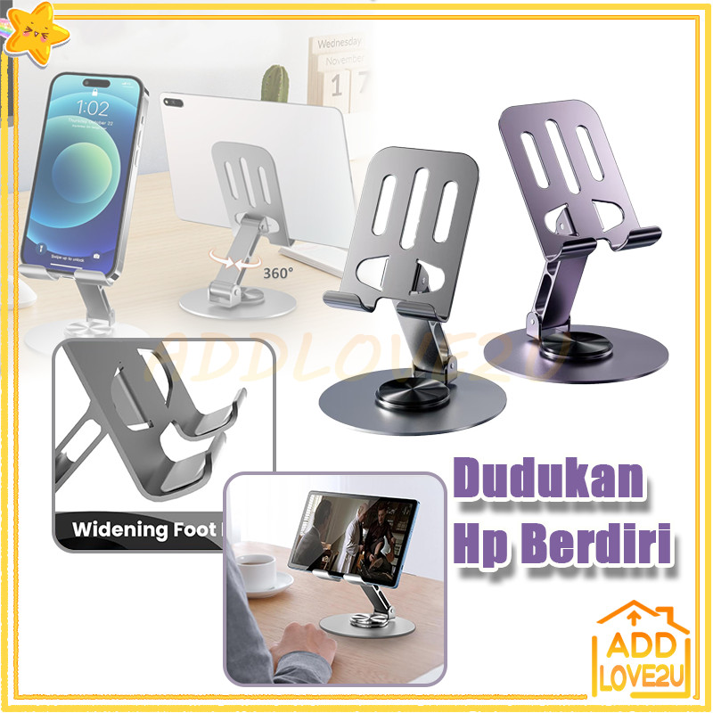 Phone Holder/Full Metal Stand Holder/Holder Hp Meja/Meja Dudukan Ponsel