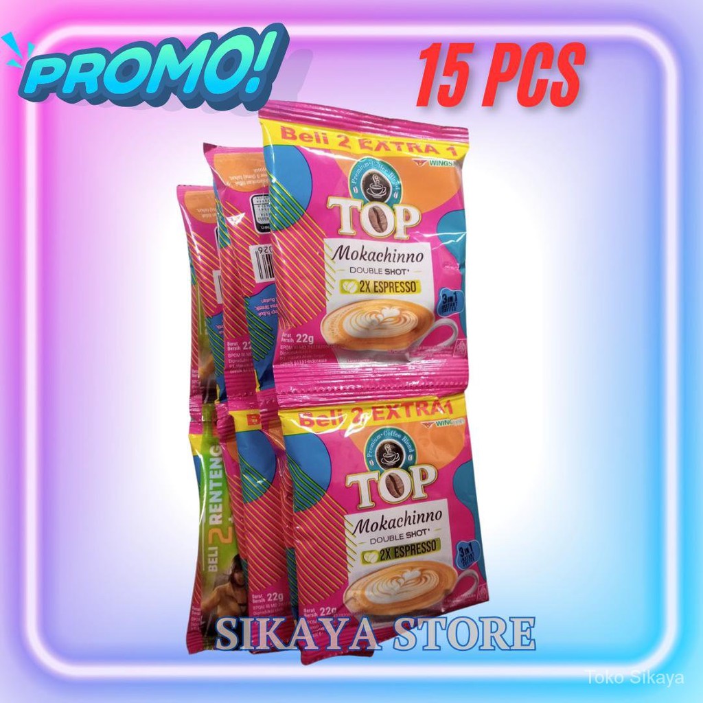 

15 Pcs Kopi Top Moka Cino / Mokachino 22g - Rasa Lezat dalam Setiap Cangkir!