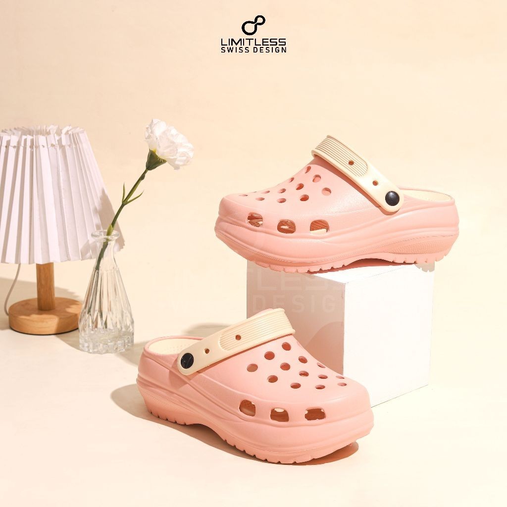 Sandal Wedges Wanita Platform Eva Kekinian Sendal Selop Cewek SUNNY Hak Tinggi Terbaru