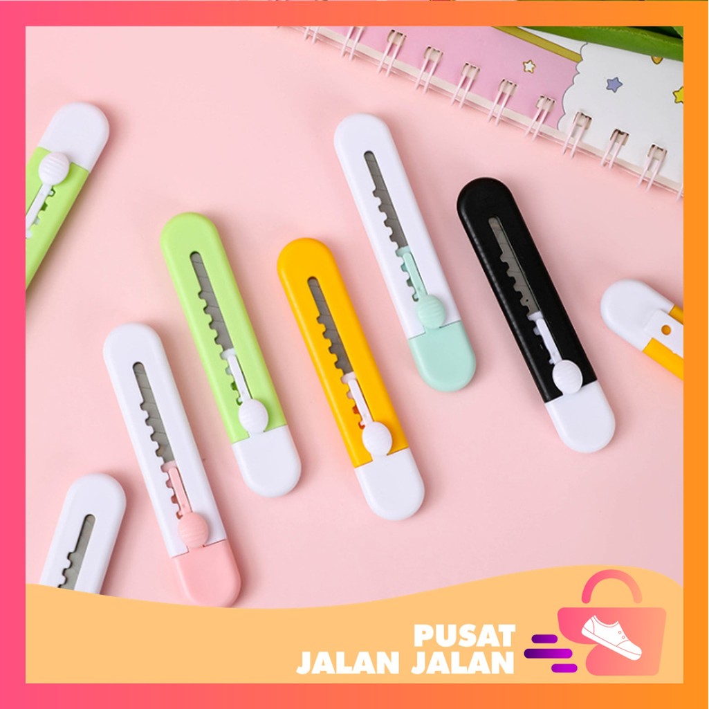 

PJJ - 6234 Cutter Mini Motif Polos / Mini Cute Cutter Pemotong Kertas / Pisau Silet Ukir Kecil / Cutter Portable Ukuran Kecil
