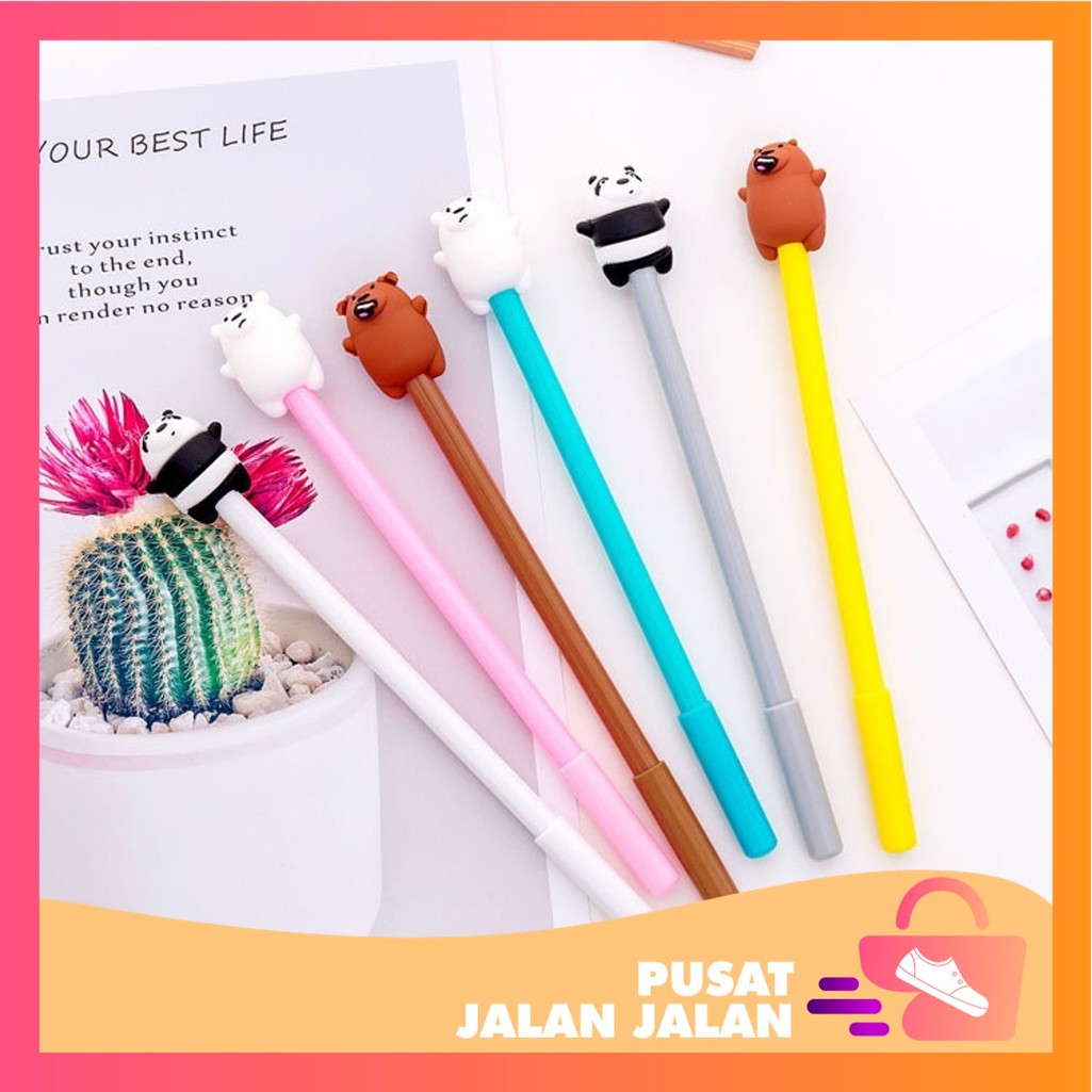 

PJJ - S5611 Pena Pulpen Gel Karakter Bare Bear / Pena Motif Karakter Beruang Lucu / Stationary / Alat Tulis Sekolah Kantor ATK