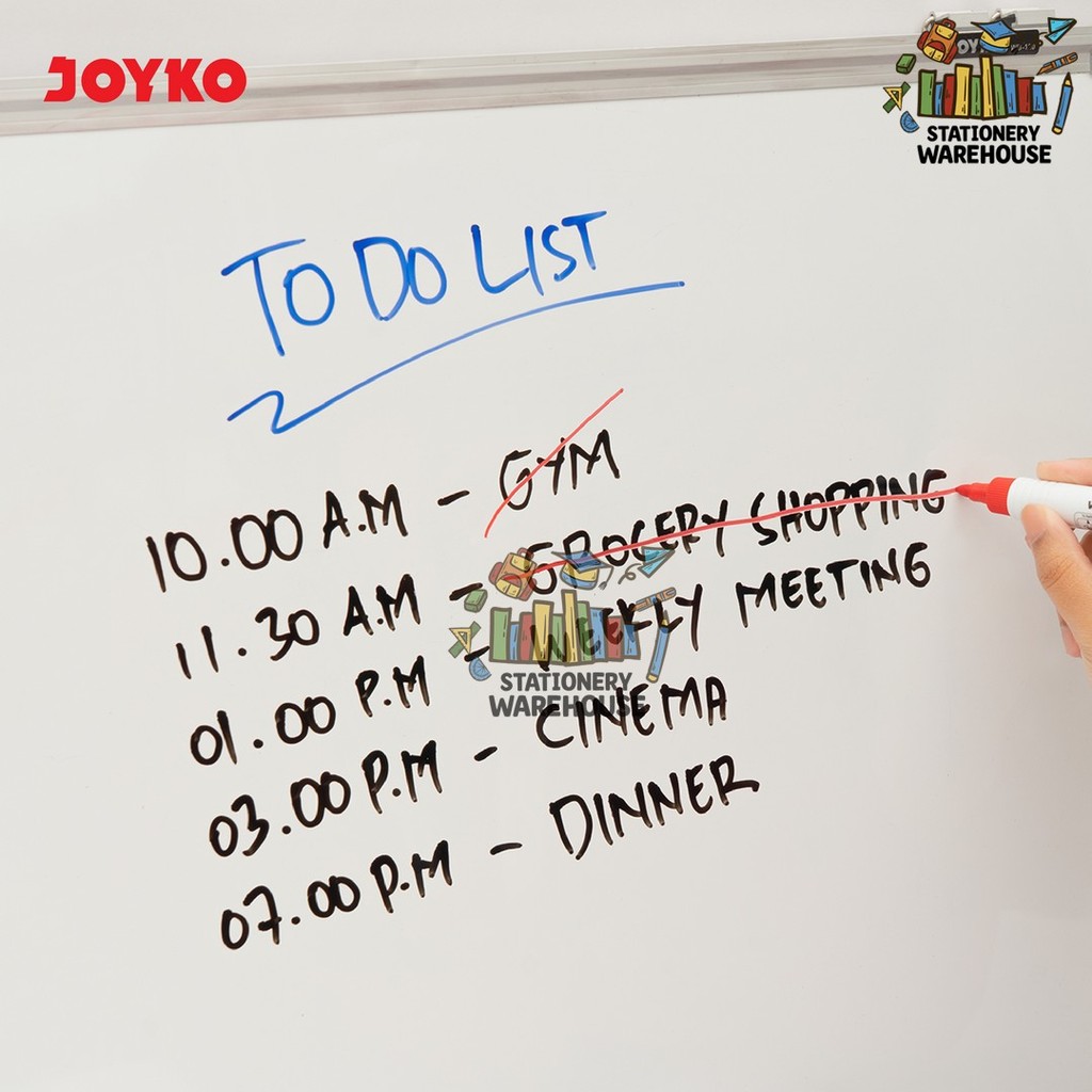 

D3W! Whiteboard Marker Spidol Papan Tulis Dapat Dihapus Joyko WM-70 1 LUSIN ( 12 PCS ) Black Blue