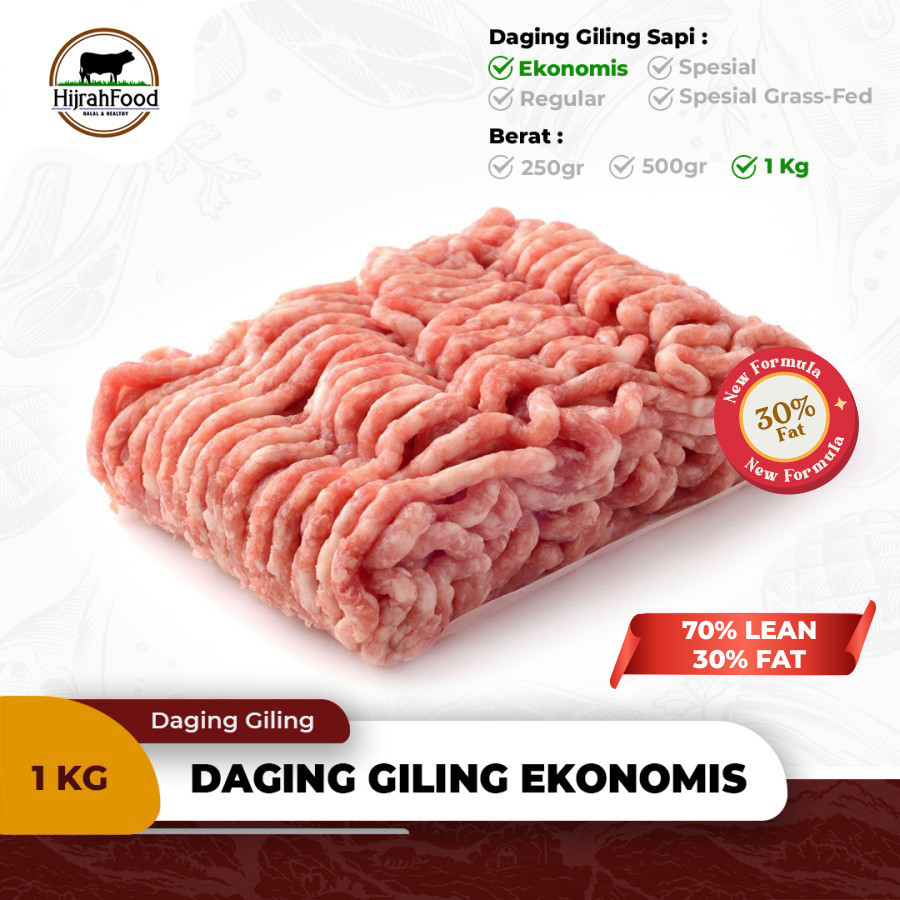 

Hijrahfood Daging Giling Sapi Ekonomis | Minced Ground Beef 1 kg