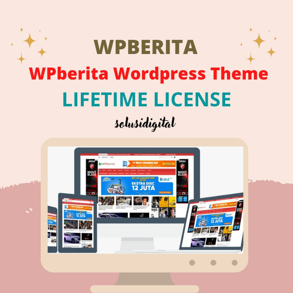 Theme Wpberita (License Original Lifetime) - Khusus Blog Berita / Web Portal Berita