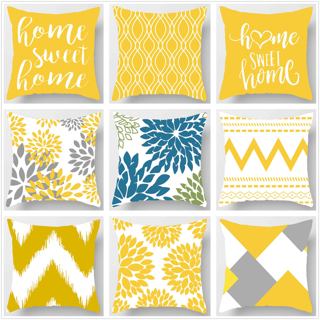 

High-end fabric 45* 45cm pillow case home decoration cushion cover Geometric style home living room sofa pillow case Polyester p
