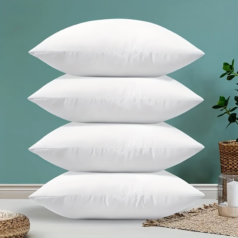 

Hypoallergenic Throw Pillow Core, Soft Fluffy Square Cushion Cotton Fill Pillow Core for Bed Sofa and Home Decoration