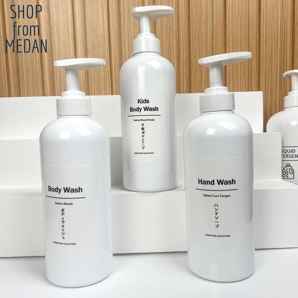 600ml Botol Pump Kosong Isi Ulang Shampoo Sabun Cair Bottle Refill Plastik Tebal TheFerovic