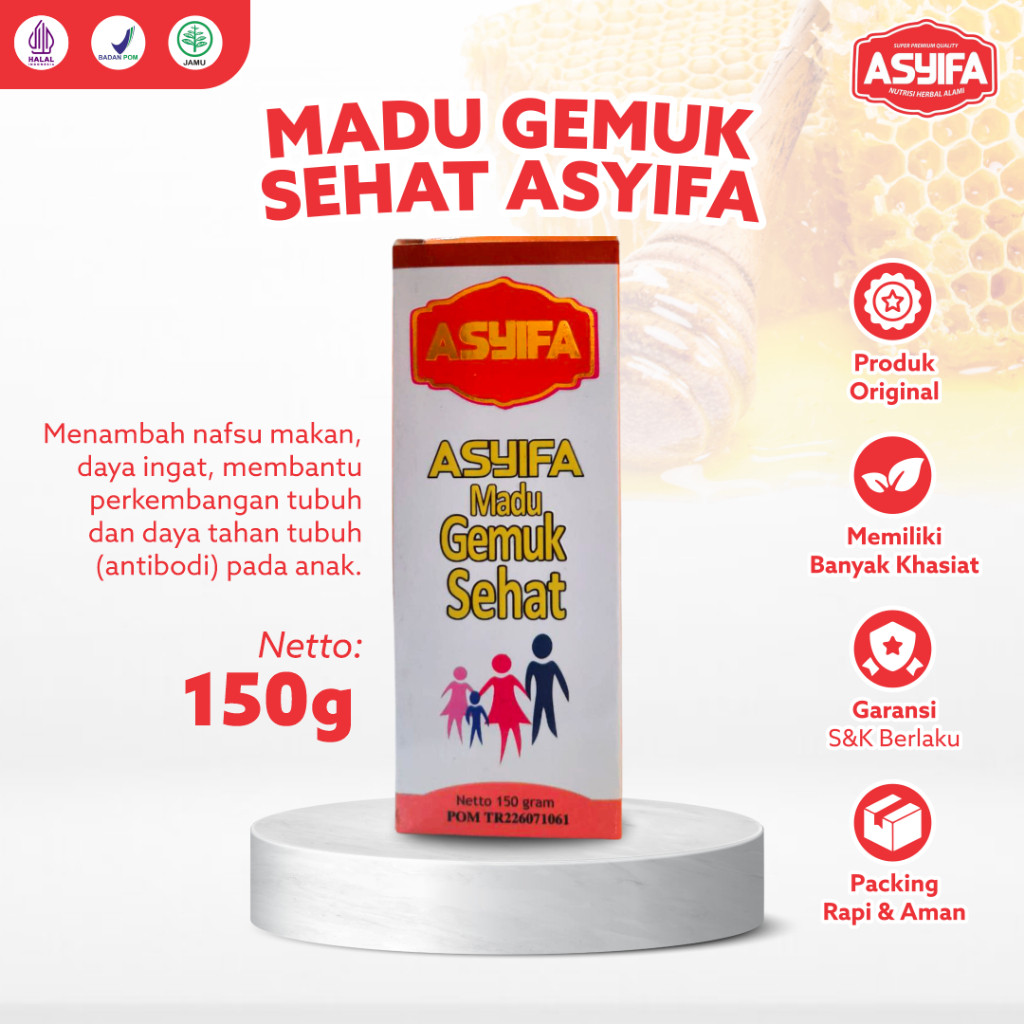 

Asyifa Madu Gemuk Penambah Nafsu Makan Anak 150gram