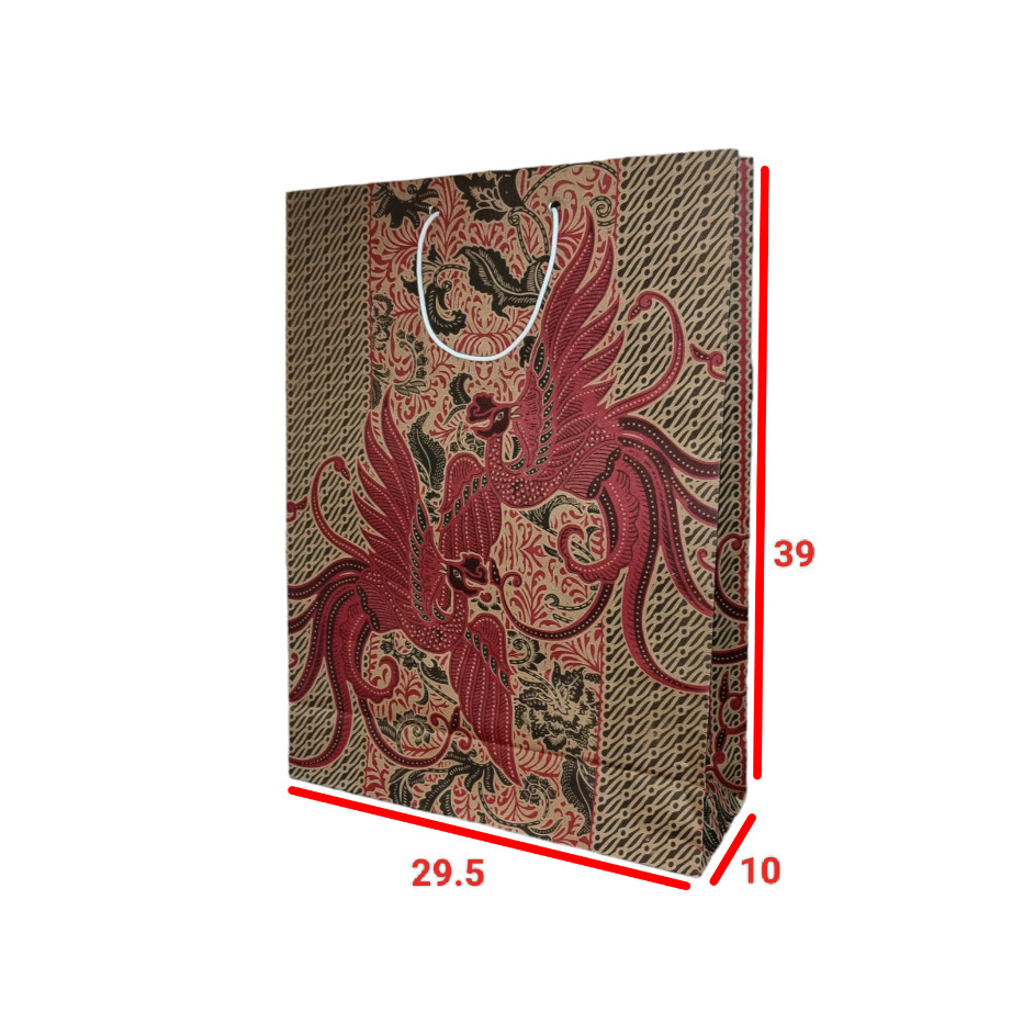 

Paper bag batik / tas kertas batik motif burung isi 12 pcs