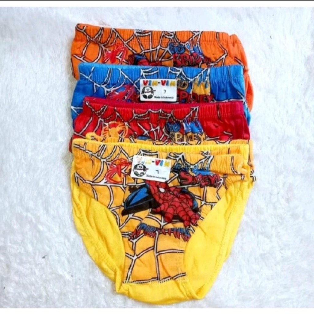 PROMO 12 PCS Celana Dalam ANak laki laki super HERO NARUTO SPIDERMAN TERLARIS CD ANAK 2-10 THN