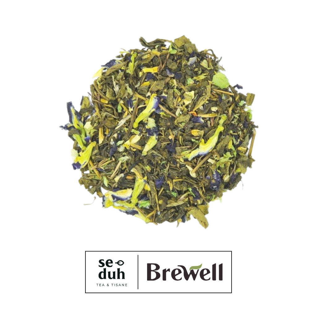 

BLEU JASMINE Tea Blend - Butterfly Pea Flower and Jasmine Green Tea - 250 gram