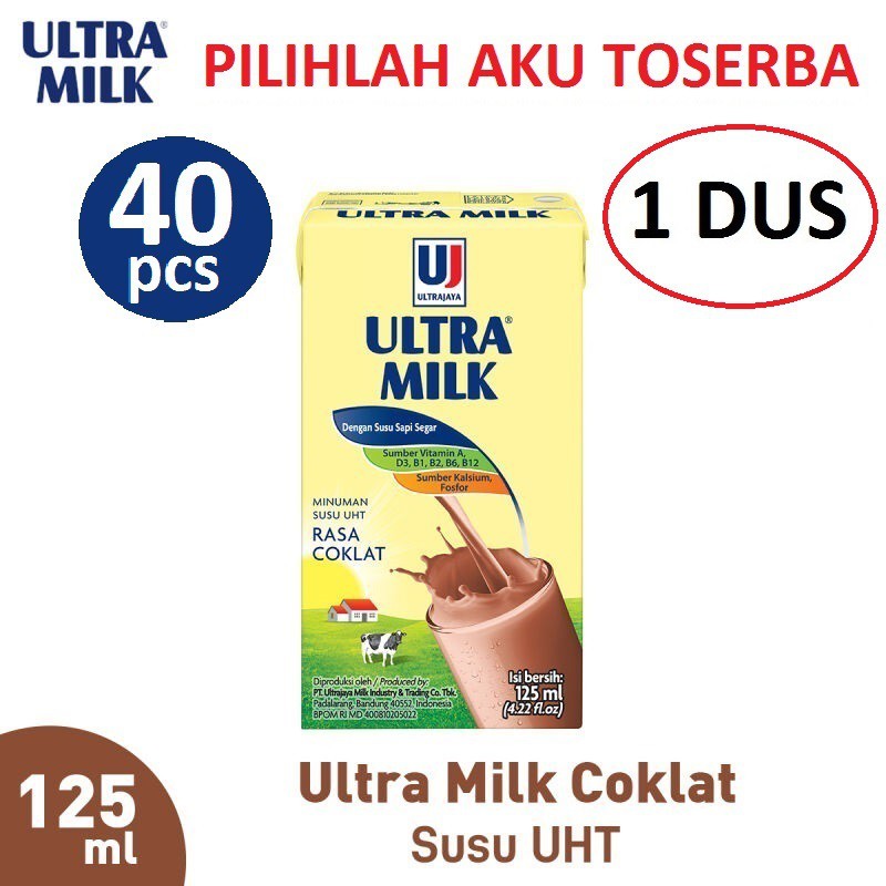 

Susu Ultra Coklat (Cokelat) 125 ml - (1 DUS ISI 40)
