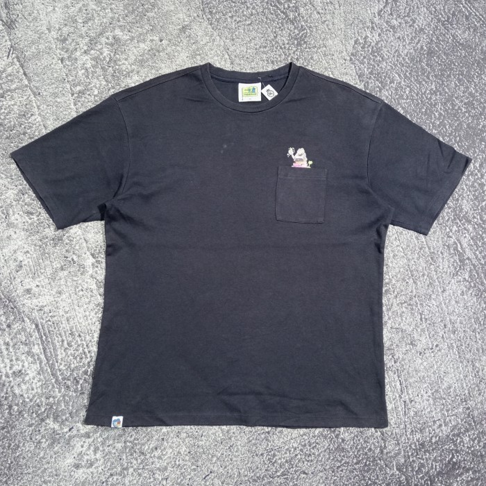 T shirt kaos pria ZIOZIA ONEZERONE poket depan navy bagus size XL