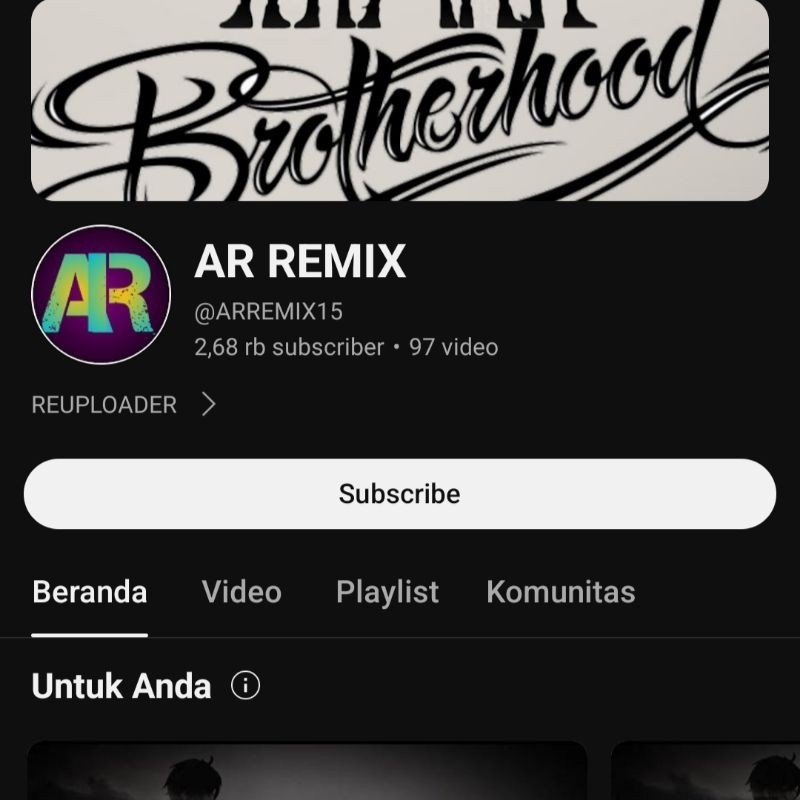 Channel Youtube 2600 subscriber (bukan suntikan)