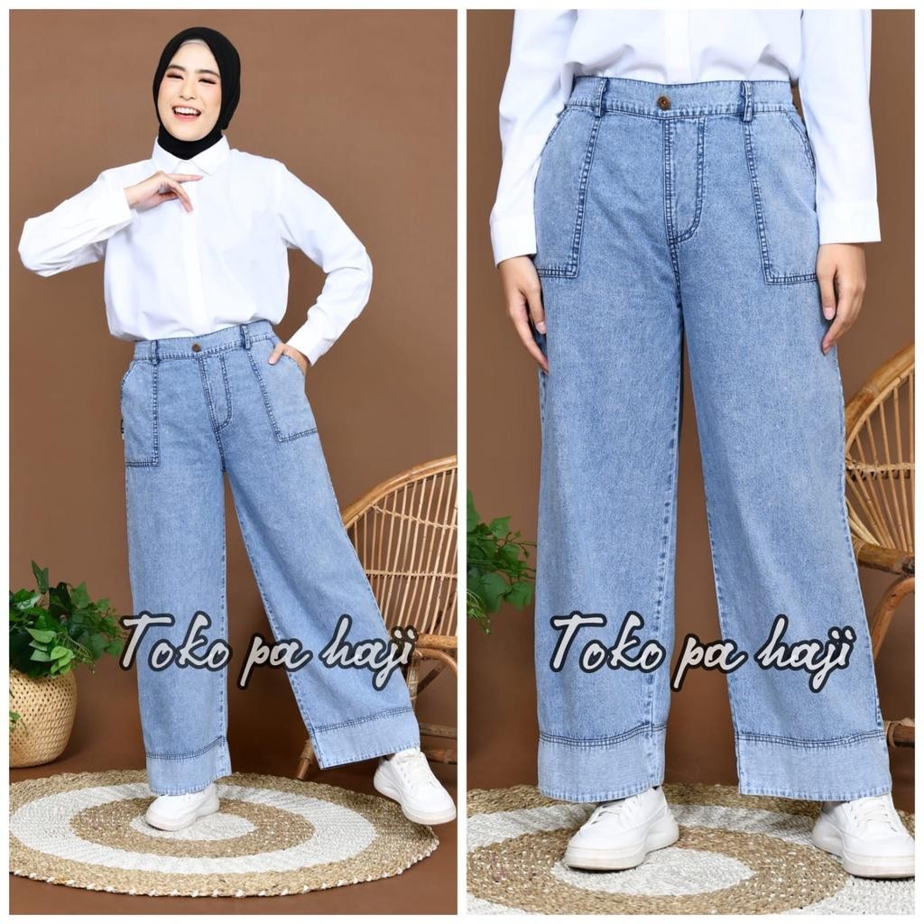 by obie CELANA KULOT JEANS HIGH WAIST ORY