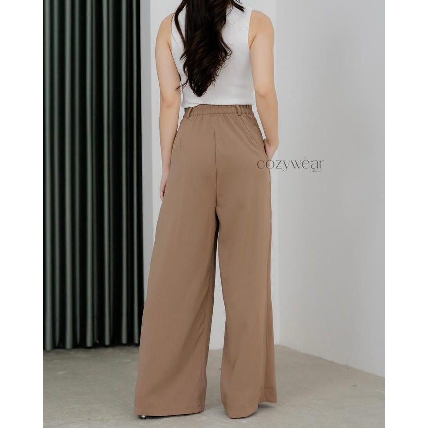[COZY.WEAR] Moona Pants (1008) |  Celana Kulot Highwaist HW pants Celana kain wanita Celana kantor o