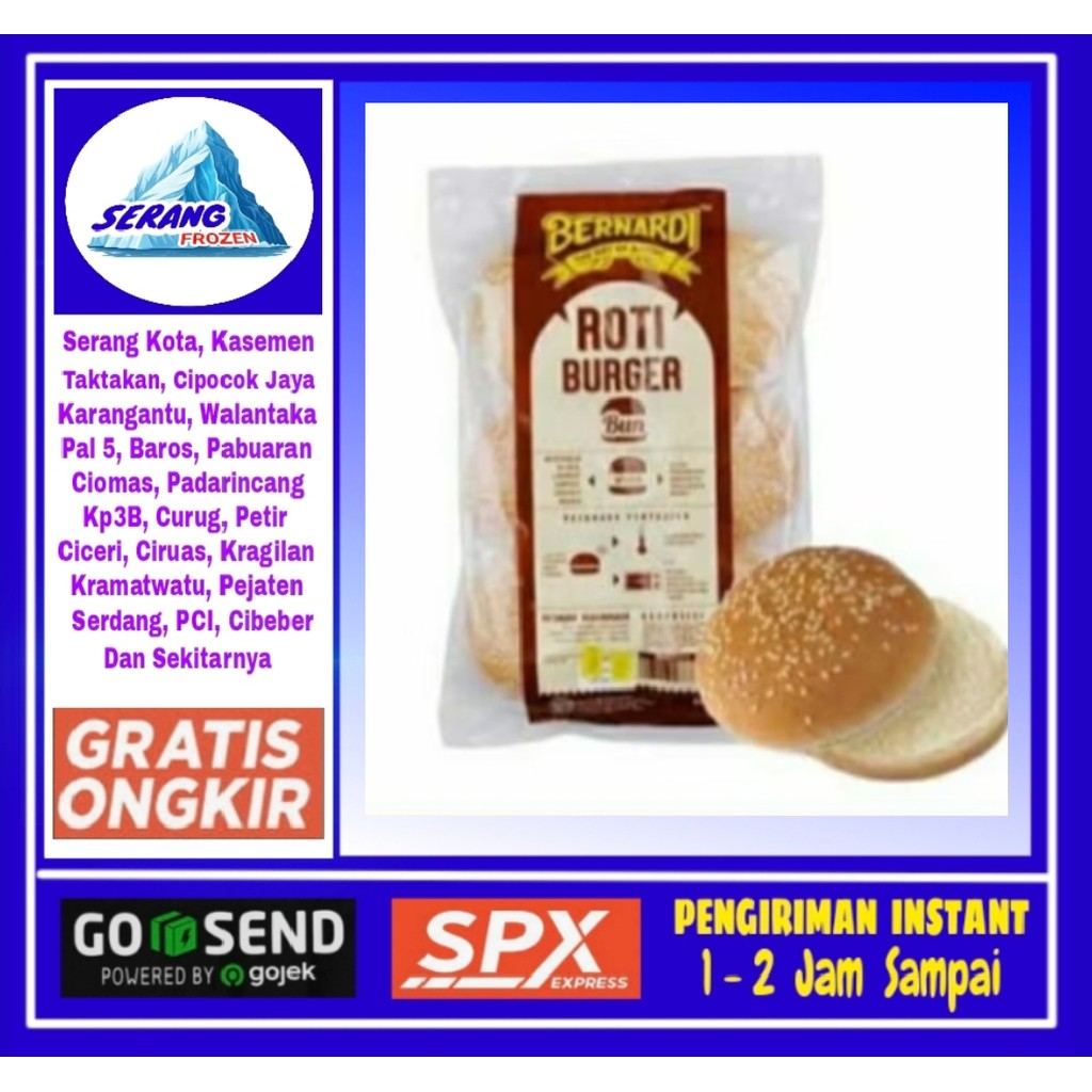 

Roti Burger Bernadi Wijen. Serang Frozen