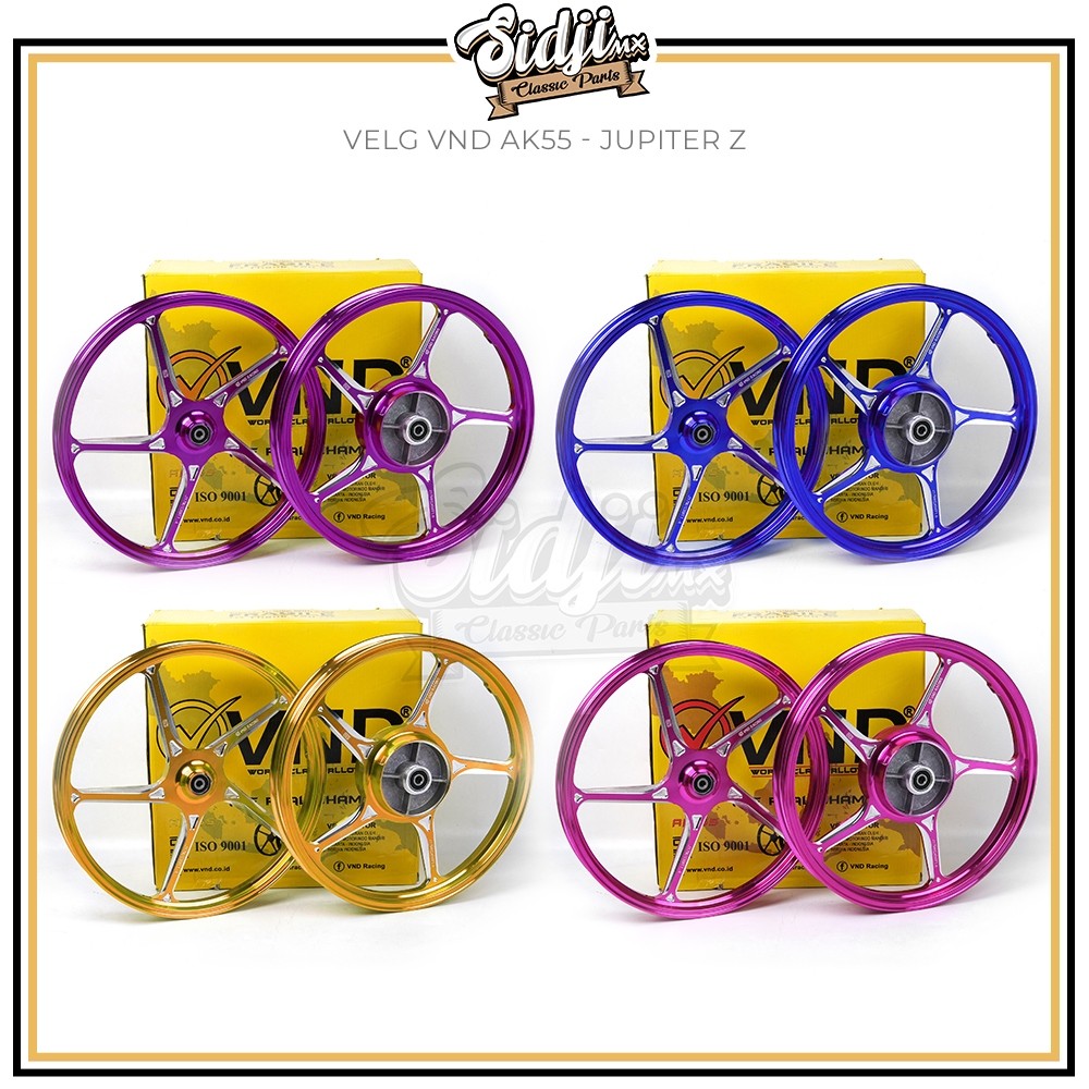 PUJEGANSHOP Velk Velg VND AK 55 Delkevic DND D55 DKT Palang 5 Set Depan Belakang Ring 17 140 160 Jup