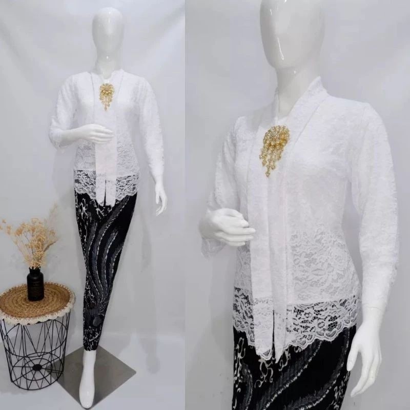 setelan kebaya floy brukat lengan panjang kebaya busui kebaya encim kebaya floy  kartini serian warn