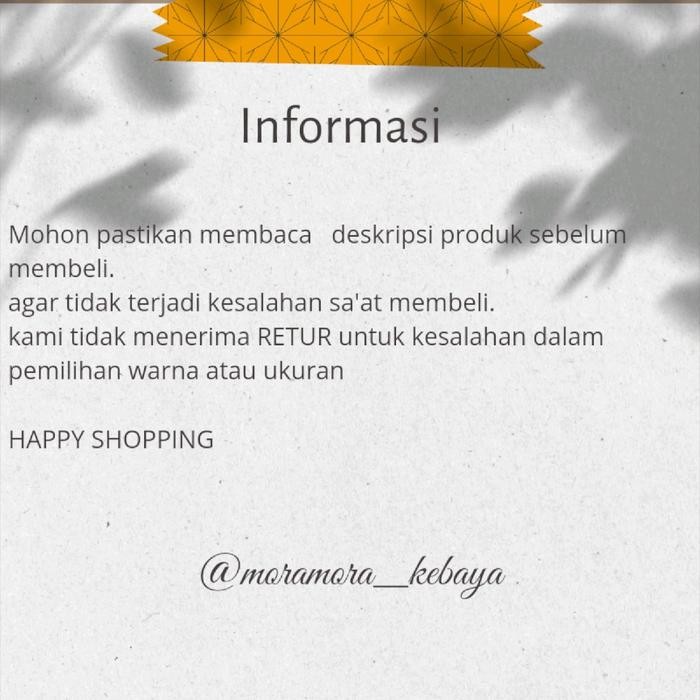 

Moramora kebaya /kebaya kutubaru pendek premium/kutubaru pendek - hitam, S