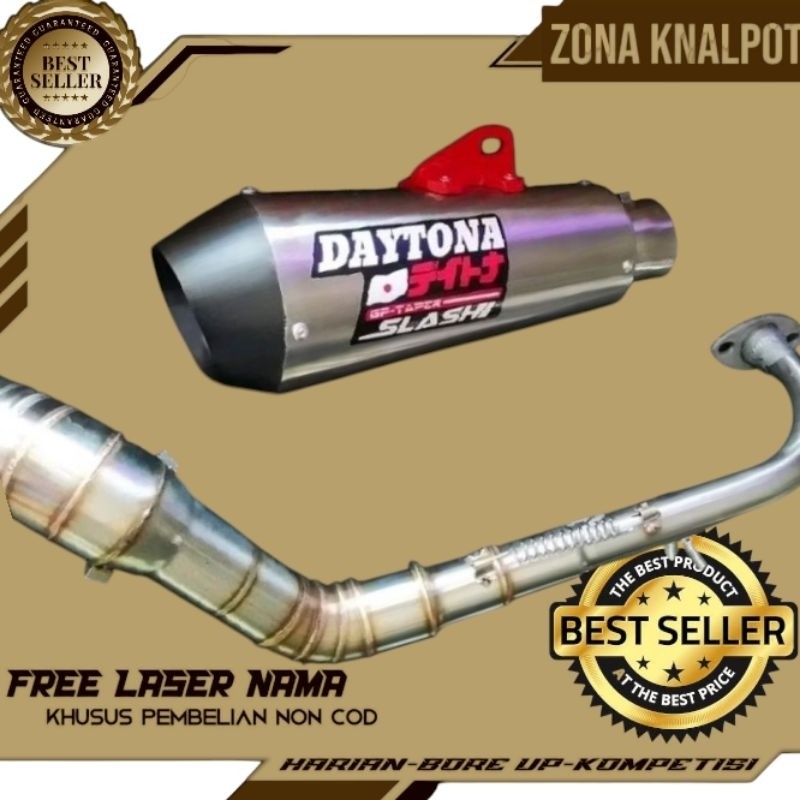 Knalpot racing Daytona GP taper Slash untuk nmax vario beat scoopy aerox mio pcx DLL