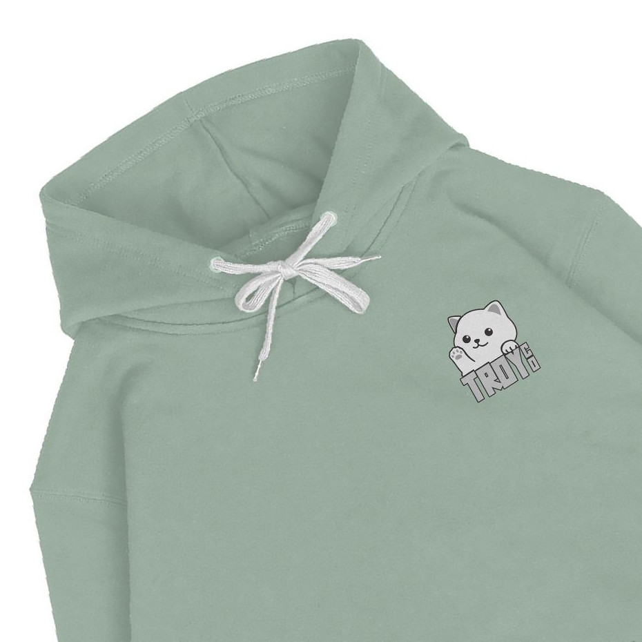 Troy Company Hoodie Green Mint Hey Cute - Jaket Hoodie Hijau Mint KH 2500