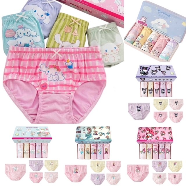 imoet.boutique - Celana dalam CD anak perempuan sanrio cinnamoroll kuromi my melody frozen elsa(GI06