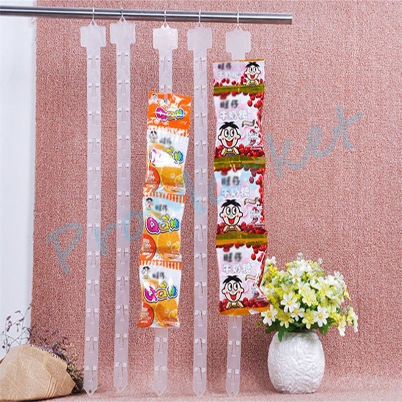 Clip Strip Display Makanan / Klip Display Snack/Strip Klip Produk / Supermarket Snack Plastic Clip S