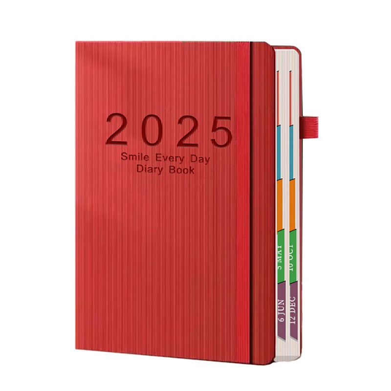 

2025 Simple Agenda Book Business Management Plan Notebook Calendar Notepad Efficiency Notebook Office Supply Students Stationery