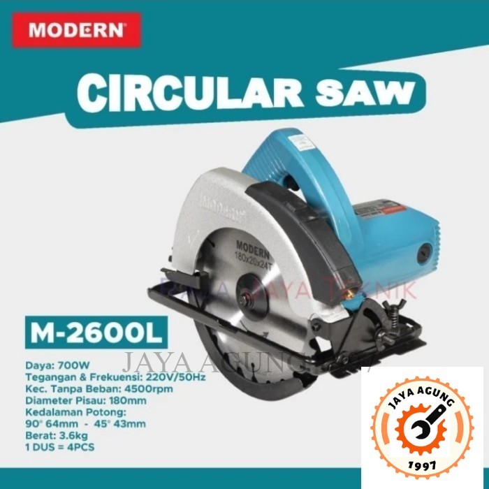 Modern Circular Saw 7''  M-2600L / Circular Saw Modern/ Gergaji Serkel MODERN