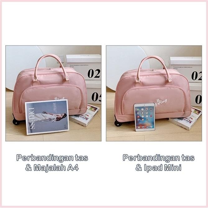 promo  -TAS TRAVEL TROLLEY / TAS PENYIMPANAN KAPASITAS BESAR / TAS PERAN / TAS TRAVELLING / TRAVEL B