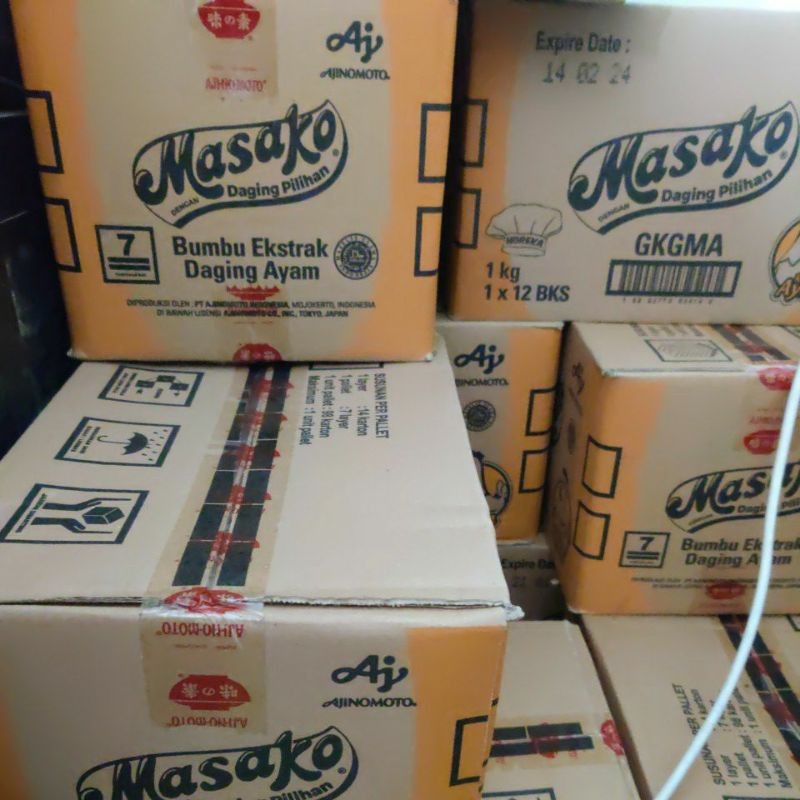 

Masako Ayam / Sapi kemasan Horeca 1kg per karton DUS isi 12