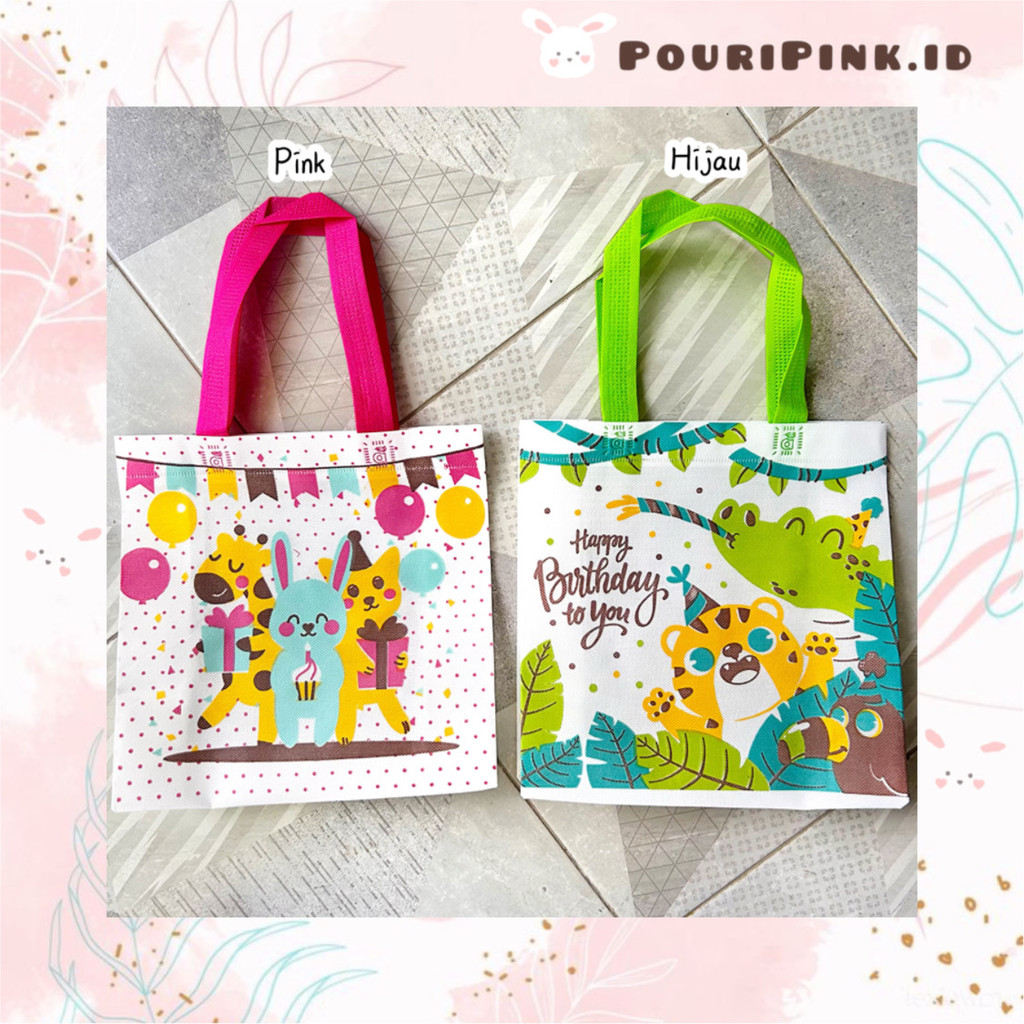 

Tas Tenteng Ultah Animal Kado Ulang Tahun Hampers Parcel Goodie Bag Happy Birthday Spunbond Hadiah Anak Mtp Banjar Martapura PouriPink.id