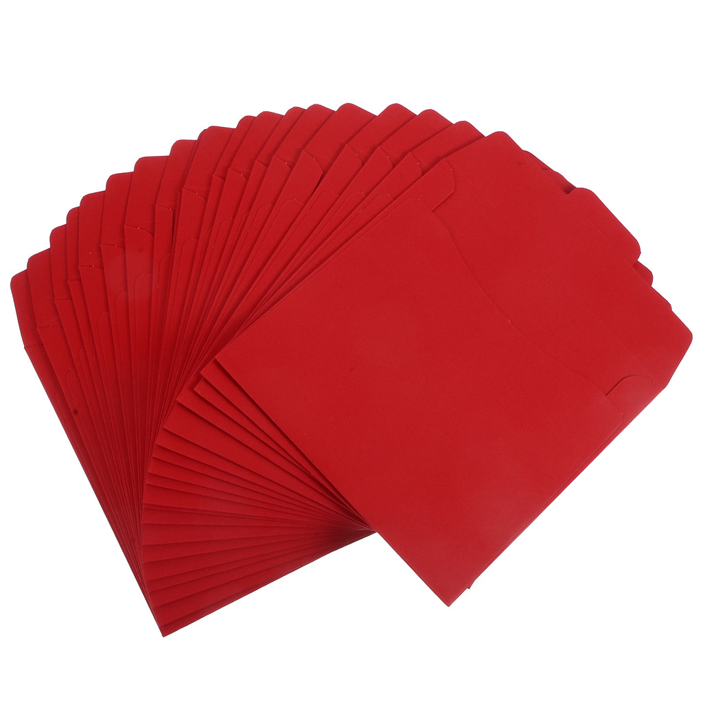 

Envelope CD Bag DVD Kraft Paper Packaging Wedng Photography Advertising Information (red) 20 Sheets Storage Holder Sleeves