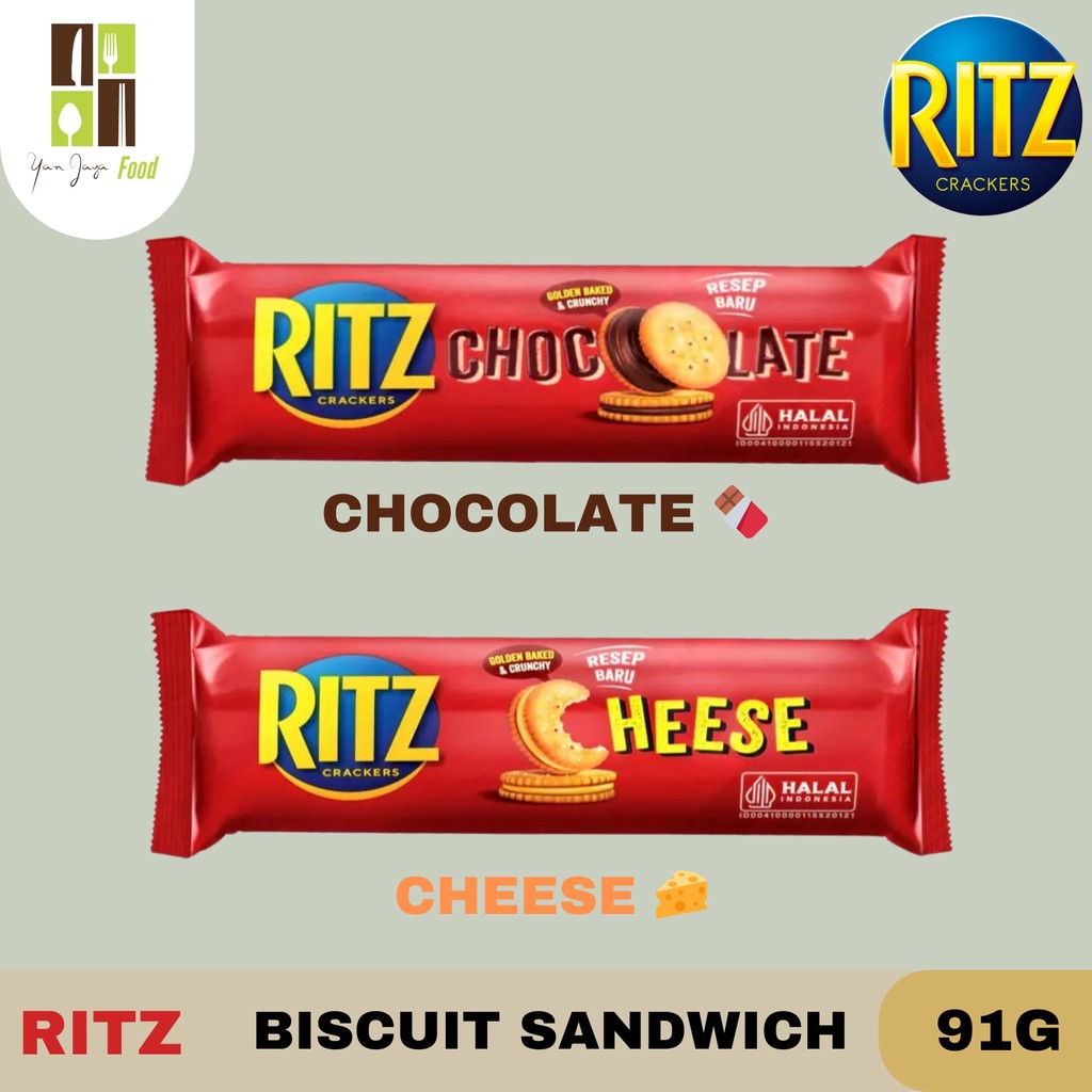 

Ritz Sweet Cracker Sandwith / Biskuit Krakers Rasa Coklat / Keju 91g