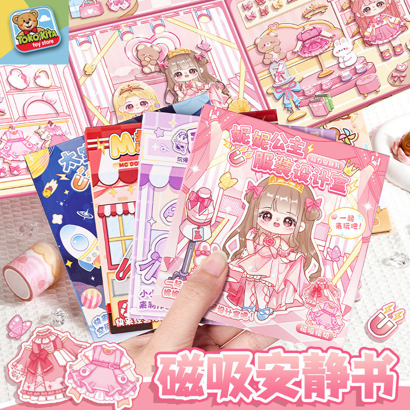 

Stiker Magnetic Quiet Book Magnetic Princes Sticker Karakter DIY Edukasi Mainan Anak